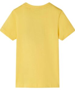 Kindershirt met korte mouwen 92 lichtokerkleurig