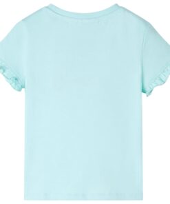 Kindershirt met korte mouwen 92 lichtzeeblauw
