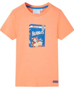 Kindershirt met korte mouwen 92 neonoranje