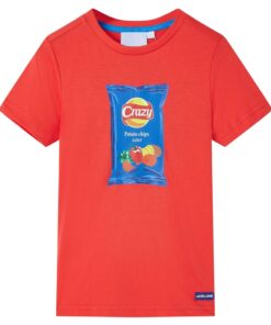 Kindershirt met korte mouwen 92 rood