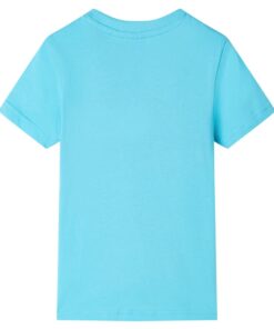 Kindershirt met korte mouwen 92 zeeblauw