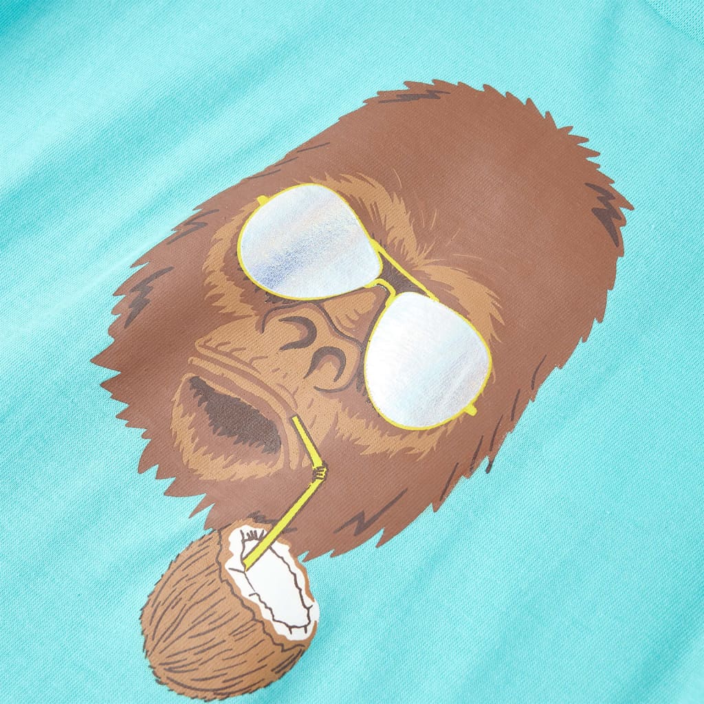 Kindershirt met korte mouwen 92 zeeblauw - Image 4