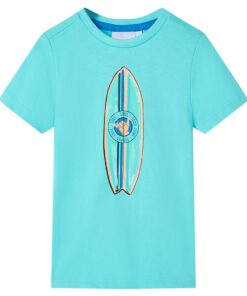 Kindershirt met korte mouwen 92 zeeblauw