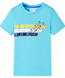 Kindershirt met korte mouwen 92 zeeblauw