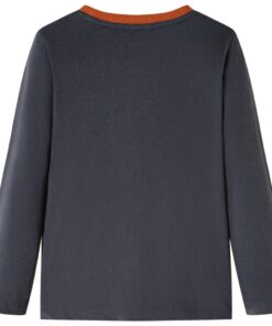 Kindershirt met lange mouwen 104 antracietkleurig