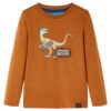 Kindershirt met lange mouwen 104 cognackleurig