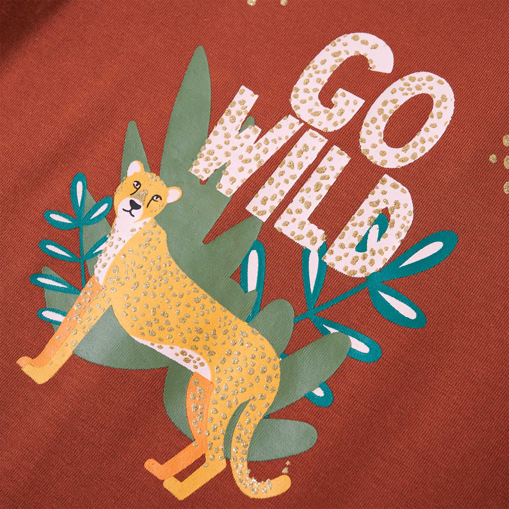 Kindershirt met lange mouwen 104 cognackleurig - Image 4