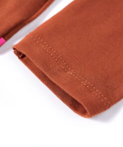 Kindershirt met lange mouwen 104 cognackleurig
