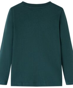 Kindershirt met lange mouwen 104 donkergroen
