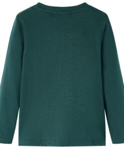 Kindershirt met lange mouwen 104 donkergroen