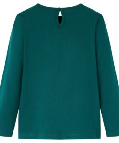 Kindershirt met lange mouwen 104 donkergroen