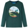 Kindershirt met lange mouwen 104 donkergroen