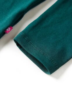 Kindershirt met lange mouwen 104 donkergroen