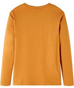 Kindershirt met lange mouwen 104 donkerokerkleurig