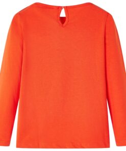 Kindershirt met lange mouwen 104 donkeroranje