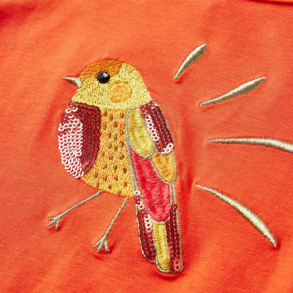 Kindershirt met lange mouwen 104 donkeroranje