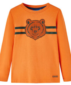 Kindershirt met lange mouwen 104 donkeroranje