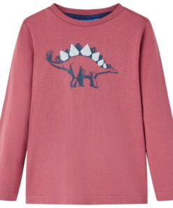 Kindershirt met lange mouwen 104 donkerrood