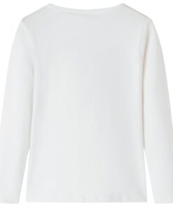 Kindershirt met lange mouwen 104 ecrukleurig