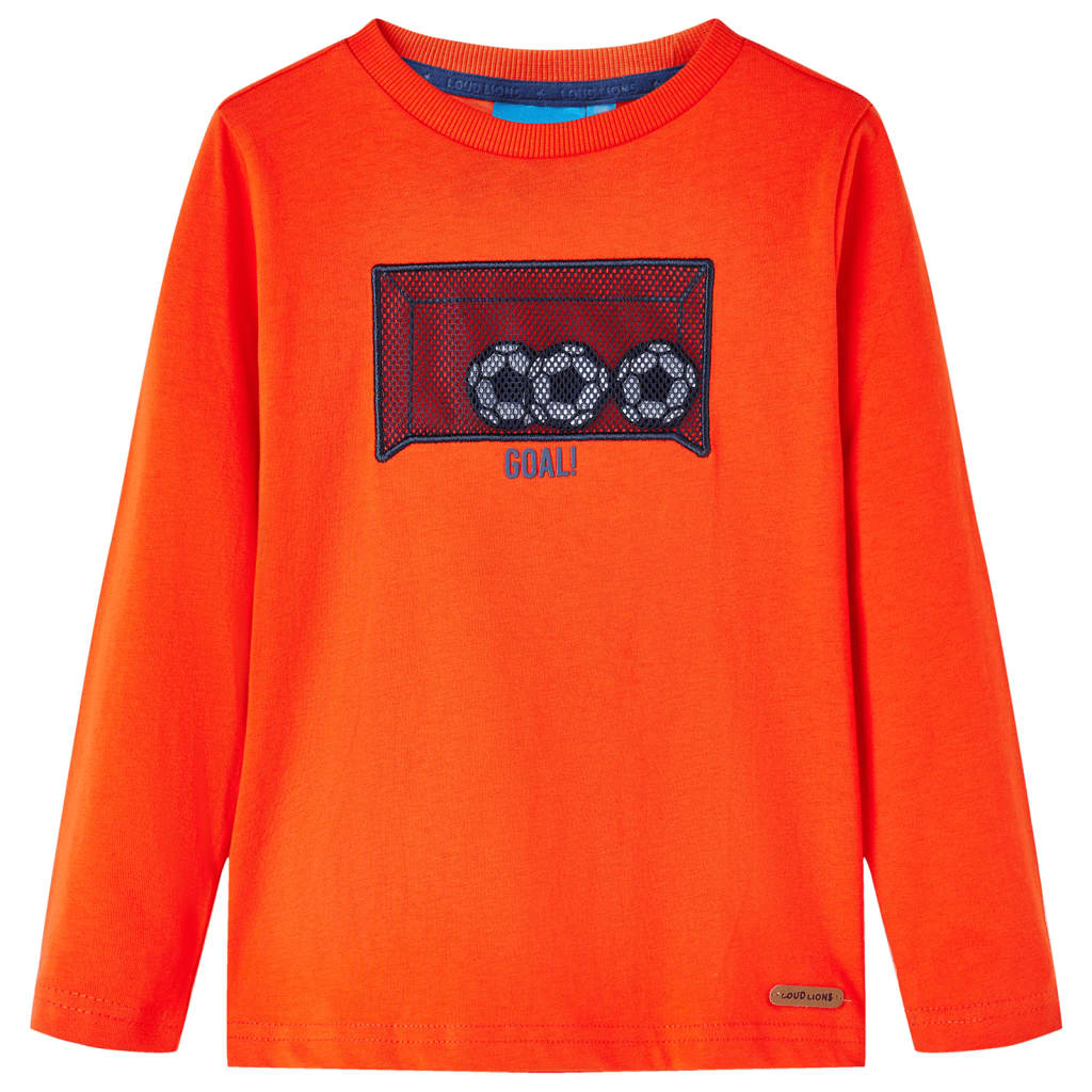 Kindershirt met lange mouwen 104 feloranje