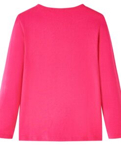 Kindershirt met lange mouwen 104 felroze