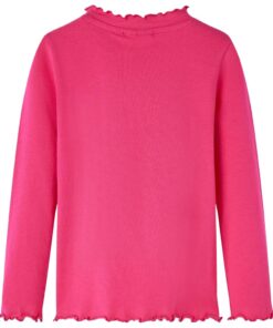 Kindershirt met lange mouwen 104 felroze