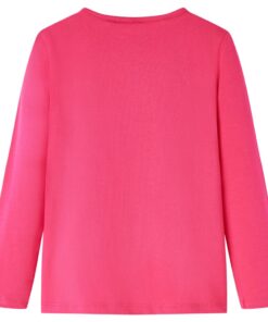 Kindershirt met lange mouwen 104 felroze
