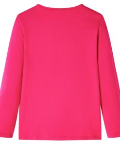 Kindershirt met lange mouwen 104 felroze