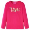 Kindershirt met lange mouwen 104 felroze