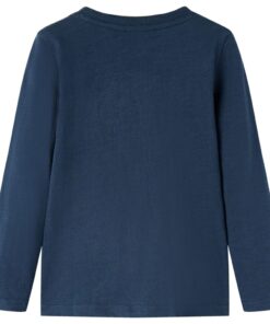 Kindershirt met lange mouwen 104 gemêleerd marineblauw