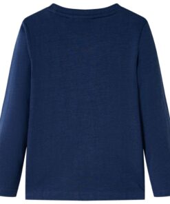 Kindershirt met lange mouwen 104 gemêleerd marineblauw
