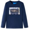 Kindershirt met lange mouwen 104 gemêleerd marineblauw