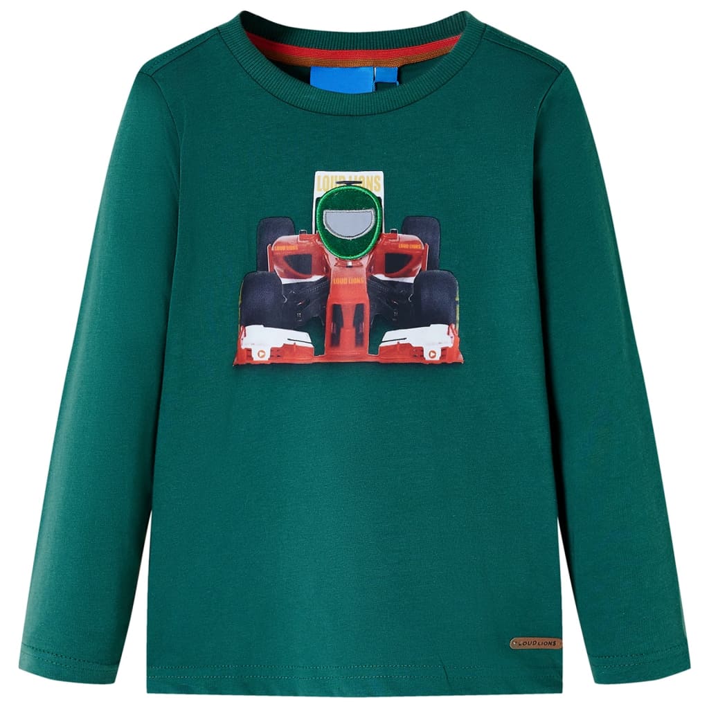 Kindershirt met lange mouwen 104 groen