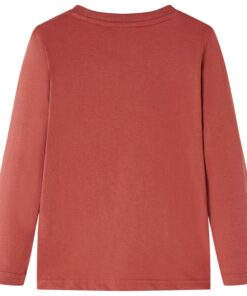 Kindershirt met lange mouwen 104 hennakleurig