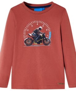 Kindershirt met lange mouwen 104 hennakleurig