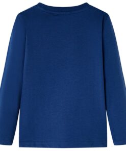 Kindershirt met lange mouwen 104 jeansblauw