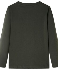 Kindershirt met lange mouwen 104 kakikleurig