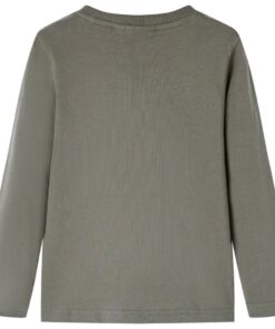 Kindershirt met lange mouwen 104 kakikleurig