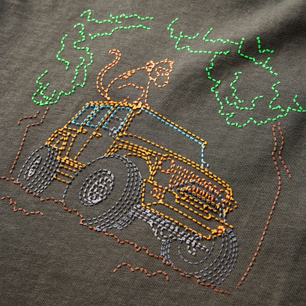 Kindershirt met lange mouwen 104 kakikleurig - Image 4