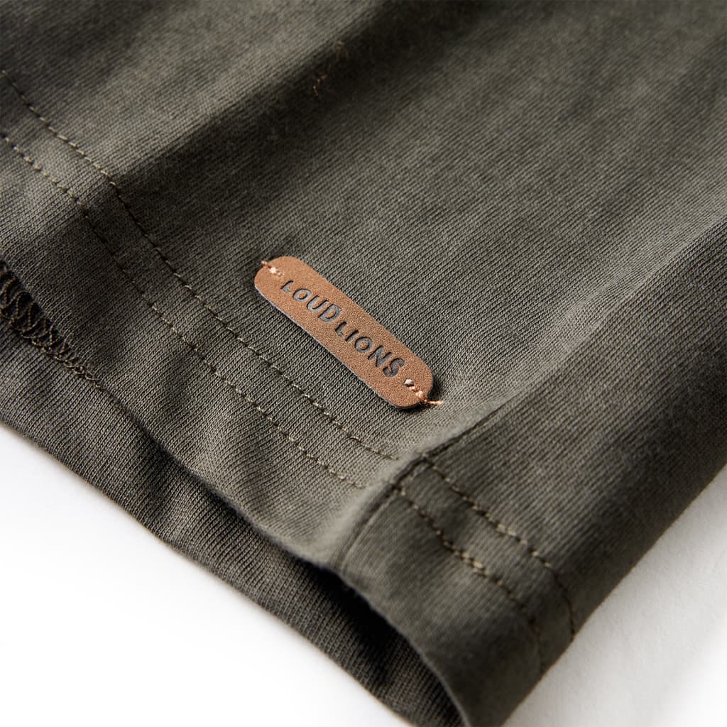 Kindershirt met lange mouwen 104 kakikleurig - Image 5