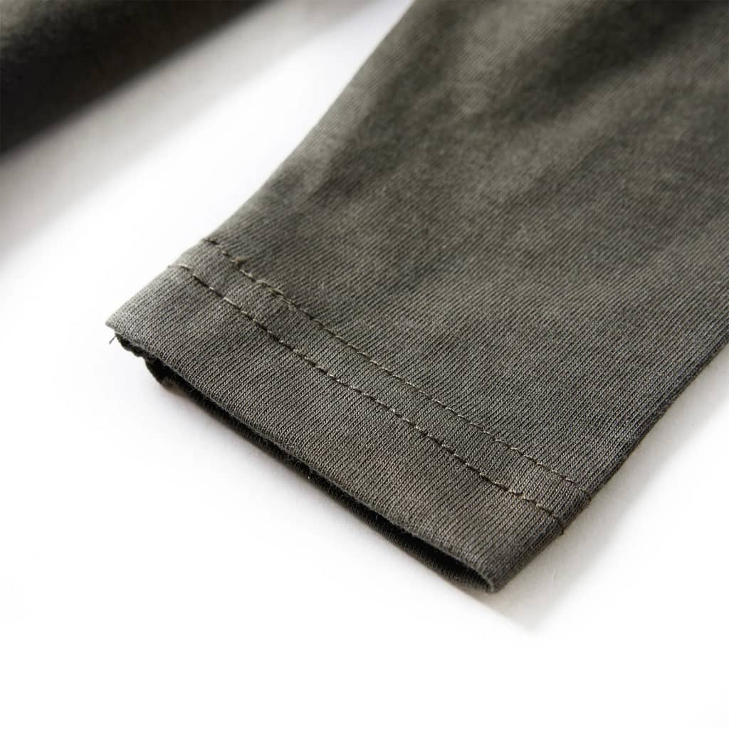 Kindershirt met lange mouwen 104 kakikleurig - Image 6