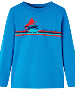 Kindershirt met lange mouwen 104 kobaltblauw