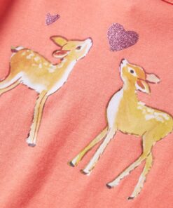 Kindershirt met lange mouwen 104 koraalkleurig