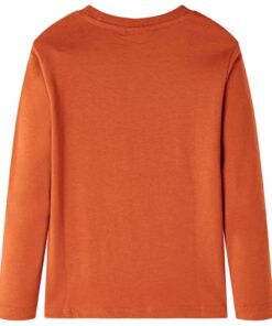 Kindershirt met lange mouwen 104 lichtroestkleurig
