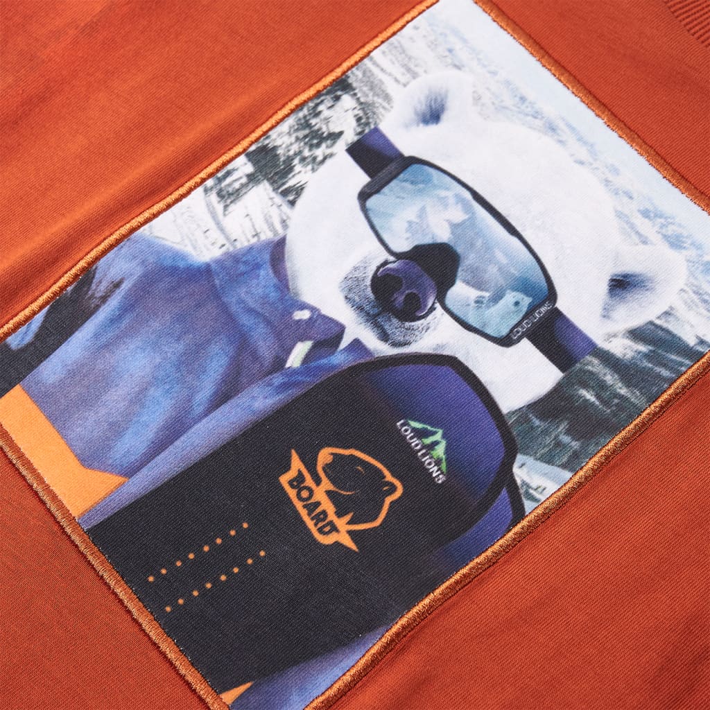 Kindershirt met lange mouwen 104 lichtroestkleurig - Image 4