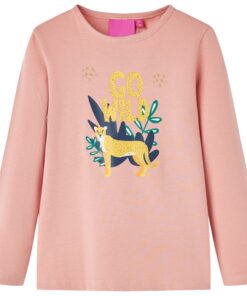 Kindershirt met lange mouwen 104 lichtroze