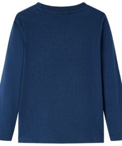 Kindershirt met lange mouwen 104 marineblauw