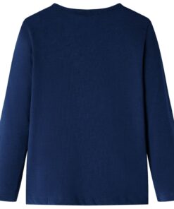 Kindershirt met lange mouwen 104 marineblauw