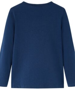 Kindershirt met lange mouwen 104 marineblauw