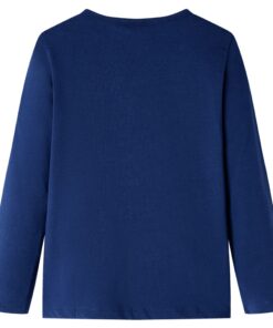Kindershirt met lange mouwen 104 marineblauw